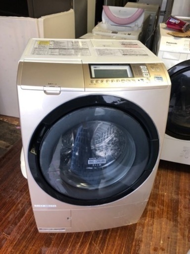 福岡市内配送設置無料　日立 HITACHI BD-S7400L-N [ななめ型ドラム式洗濯乾燥機（9kg） 左開き・シャンパン ヒートリサイクル・風アイロン・ビッグドラムスリム]