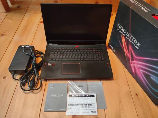 ASUS ゲーミングノートPC GL702ZC 17.3 【Win10 Home・AMD Ryzen 7 1700・ 16GB・Radeon RX 580】【HDD：2TBへ増設＆液晶保護フィルター付き】【送料込み価格】【あんしん決済】