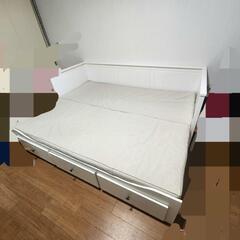 IKEA ヘムネス    ダブルベッド     シングルベッド（...