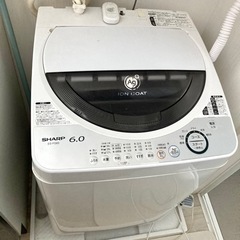 【受け渡し決定】洗濯機　SHARP   6.0　