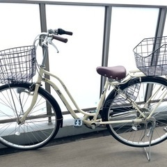 【ネット決済】自転車 27型　スウェル276(ミルクホワイト/外...