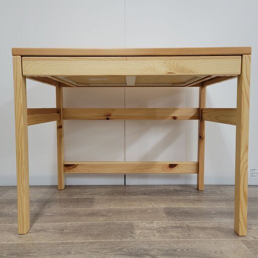 無印良品/MUJI パイン材デスク 引出し付 パーソナルデスク/学習机 W860×D580×H700mm シンプルモダン 24c菊DO