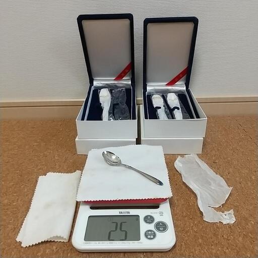 一時受付停止 新品未使用 純銀 シルバー999 ティースプーン 21g ‪✕‬ 4pcs