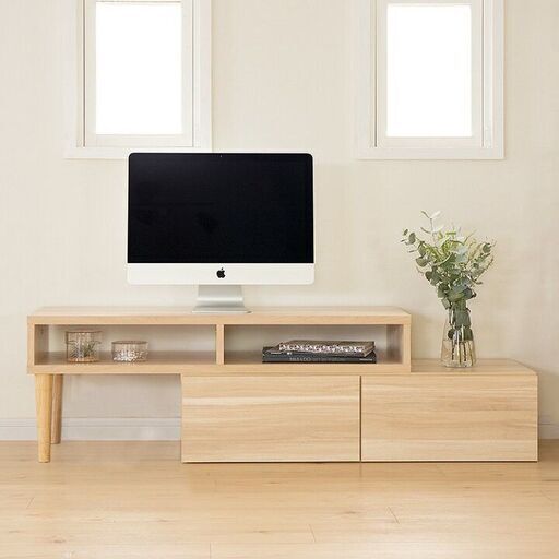 大阪⭐️エコマックス♻️「S361」エンケル enkel 伸縮タイプ テレビボード【木製 テレビ台 TV台 TVラック TVボード ローボード 一人暮らし リビングボード TV台 収納 木 伸縮 北欧 インテリア テイスト ナチュラル シンプル カジュアル かわいい おしゃれ家具 インテリア】【大阪市プレミアム付商品券利用可能！】