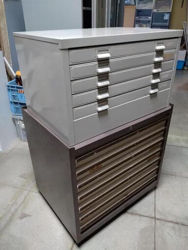 12段キャビネット 全高1070mm図面ケース - キャビネ 