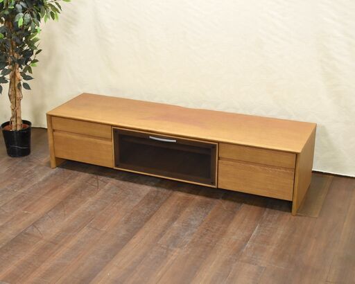 ≪yt1180ジ≫ カリモク家具 ローボード/テレビ台 幅165cm QU5706MH フラップ扉 電源タップ内蔵 TV台/TVボード 60303-04