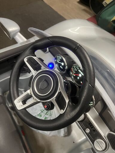 S2049　ポルシェ　PORSCHE　918　Spyder　電動ミニカー　トイザらス　シルバー　動作確認済み　送料A　札幌　倉庫型リサイクルショップLEO