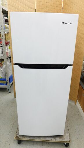 【恵庭】ハイセンス　ノンフロン冷凍冷蔵庫　HR-B1201　2019年製　120L　2ドア　中古品　PayPay支払いOK！