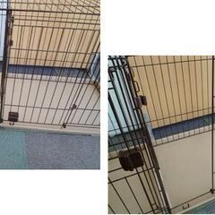 幅115㎝ ペットケージ  トイレのしつけが出来る 2サークル ゲージ スライドドア  2way 屋根あり 札幌 北20条店　