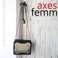 USED【axes femme】ブック型 本型 ショルダーバッグ...