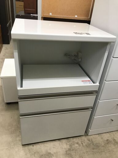 創愛ファニチャー 泉洋　クレオ Ⅱ　モイス加工 食器棚 レンジ台 キッチンカウンター キッチン収納 キッチンボード 収納棚 北欧 幅約59cm おしゃれ 一人暮らし　二人暮らし　 クリーニング済 堺市 石津 【ジャングルジャングル石津店】