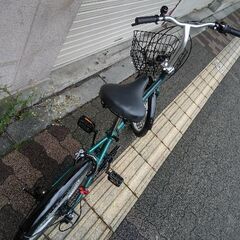 LUCENT[ルーセント]20吋 折り畳み自転車 外装6段/LEDオート/グリーンXブラック