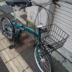 LUCENT[ルーセント]20吋 折り畳み自転車 外装6段/LEDオート/グリーンXブラック