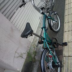 LUCENT[ルーセント]20吋 折り畳み自転車 外装6段/LEDオート/グリーンXブラック