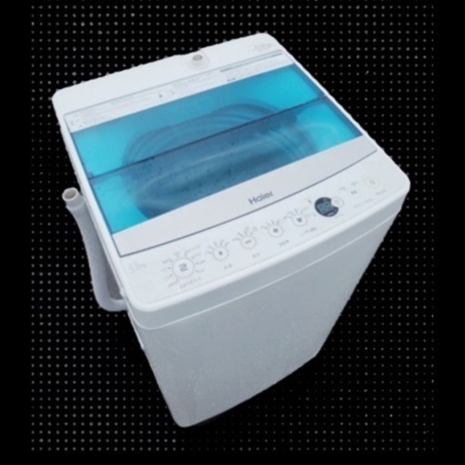 Haier 洗濯機 5.5kg/ランドリーラック(黒)