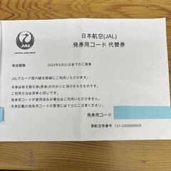 【ネット決済】JAL株主優待券①