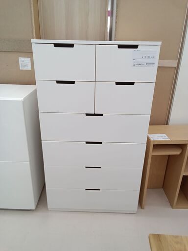 ★ジモティ割あり★ IKEA チェスト ホワイト W80×D43×H143 クリーニング済み TC1956