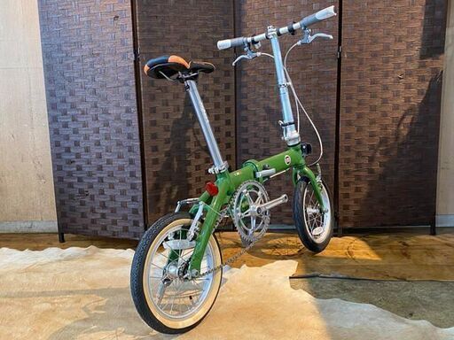 ■FIAT 折畳み自転車 フィアット グリーン 14インチ アルミフレーム コンパクト 自転車 札幌発★ □FIAT 折畳み自転車 フィアット グリーン 14インチ アルミフレーム