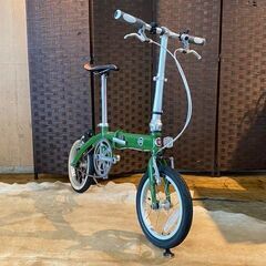 ■FIAT 折畳み自転車 フィアット グリーン 14インチ アル...