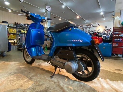 □ 希少！ HONDA TACTY AB19 ホンダ タクティ 50cc 6245km 実動 ブルーメタリック ビンテージ 美品 原付 スクーター バイク 札幌発★ □ 希少！ HONDA TACTY AB19 ホンダ タクティ 50cc 6245km 実動 ブルー