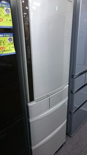（パナソニック）　5ドア冷蔵庫411L　２０１７年製　NR-E412V　　60ｃｍ幅　自動製氷付き　ﾍﾞｰｼﾞｭ　真ん中野菜室　　高く買取るゾウ八幡東店