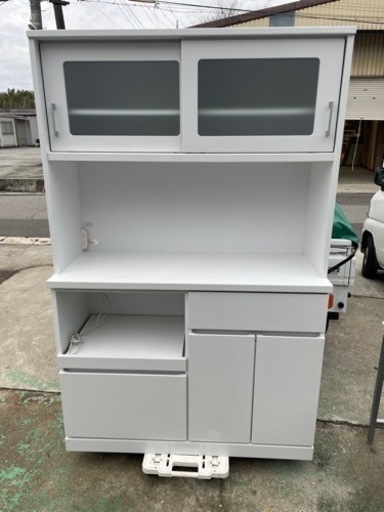 ☆o8 食器棚　ホワイト　W1160