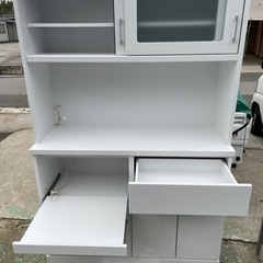 #ホワイト食器棚 ☆o8 食器棚 ホワイト W1160