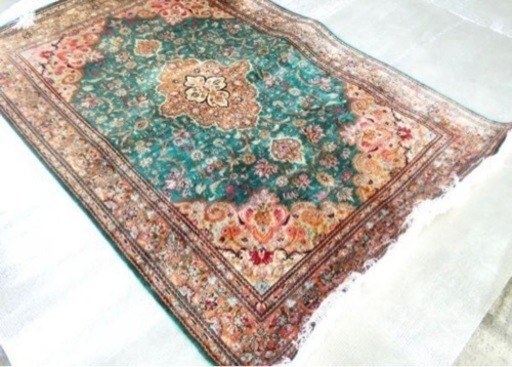 ペルシャ絨毯 コム産 シルク 151×100㎝ 絨毯 ラグ アンティーク家具