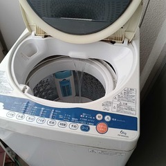 TOSHIBA洗濯機無料です、6kg 全自動 1-3人用 一人暮らし