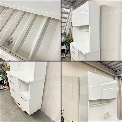 W 16110 NITORI 3枚扉キッチンボード 食器棚 幅995cm ◇大阪市内・東 