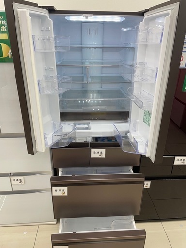 6ドア冷蔵庫 MiTSUBiSH MR-MZ60H-XT 2022年製 602L 程度A 三菱電機 中
