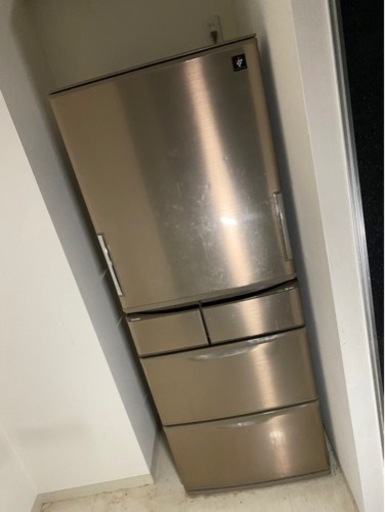 ★引き取り限定！シャープ SHARP SJ-XW44X-S [プラズマクラスター搭載冷蔵庫 （440L・どっちもドア） 5ドア【シルバー】左右開き