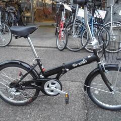 中古自転車2957 前後タイヤ新品！ 折り畳み 20インチ 6段ギヤ