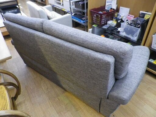 美品！2人掛けソファ ワイドツーシーター 布製 グレー系 ファブリック  