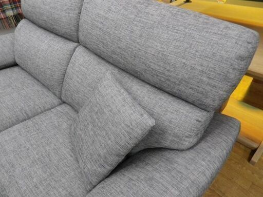 美品！2人掛けソファ ワイドツーシーター 布製 グレー系 ファブリック  