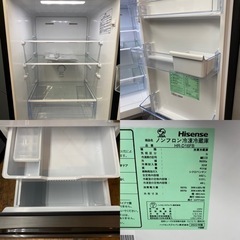 I755 🌈 ジモティー限定価格！2022年製♪ Hisense 冷蔵庫 (162L) ⭐ 動作確認済 ⭐ クリーニング済