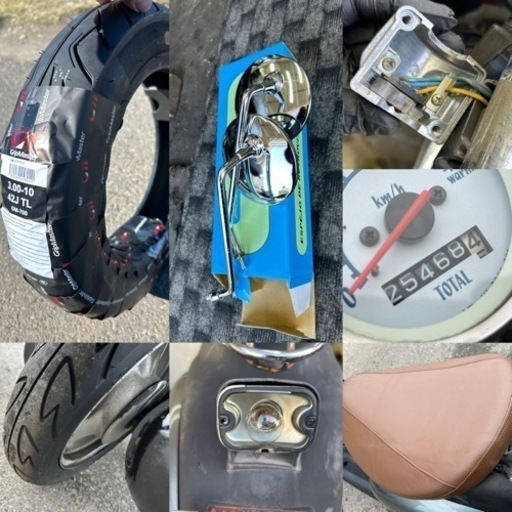 ビーノ快速2スト☆タイヤ・バッテリー・シート・プラグ・ミラーなど