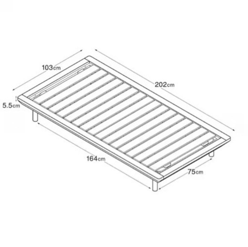 最新のデザイン MUJIベッドフレーム その他
