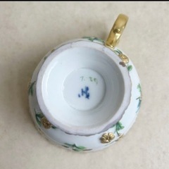 203602 マイセン 1級品 プレート 花柄 マイセン MEISSEN 金彩 花柄 カップ＆ソーサー ゴールドグランツ 食器 洋食器 中古 希少 箱あり