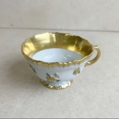 203602 マイセン 1級品 プレート 花柄 マイセン MEISSEN 金彩 花柄 カップ＆ソーサー ゴールドグランツ 食器 洋食器 中古 希少 箱あり