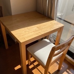 【ネット決済】木製椅子テーブルセット