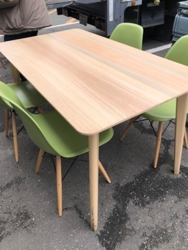 配送無料　椅子4点とダイニングテーブル テーブル IKEA イケア LISABO テーブル アッシュ材突き板