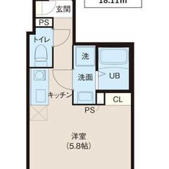 💚足立区千住寿町💚間取り 1R 専有面積 18.11㎡💚💰敷金 ...