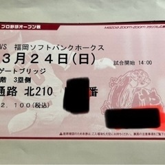 6人席　広島東洋カープチケット　定価　3/24 グループ席　スポ...