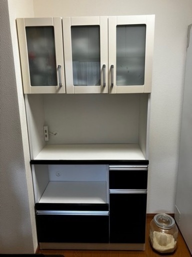 【決まりました】食器棚　ホワイト　90cm