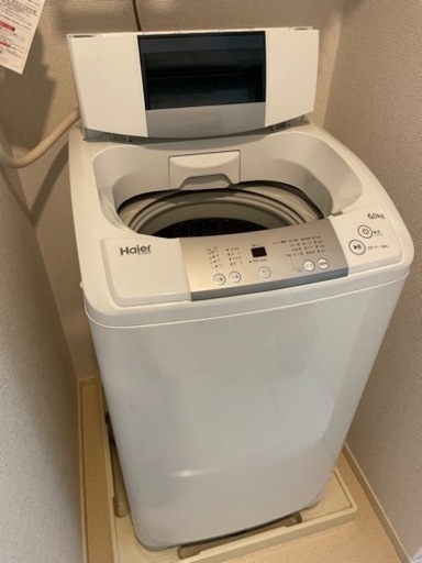 【商談済】洗濯機 6.0kg 風乾燥付き