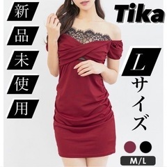 ①【新品未使用】TIKA 赤　オフィシャルドレスワンピ