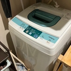 洗濯機　日立　5kg 