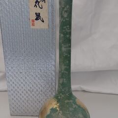 高岡銅器　工芸品　純金箔青銅器　花瓶