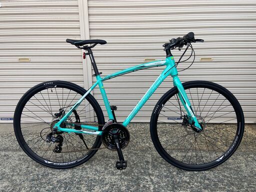 新品★未使用　クロスバイク　700C×25C　高級アルミ仕様　ターコイズグリーン